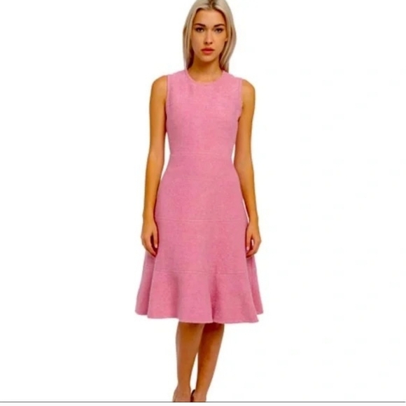 Kate Spade Pink Tweed Sleeveless Dress Sz 0 - Picture 14 of 14